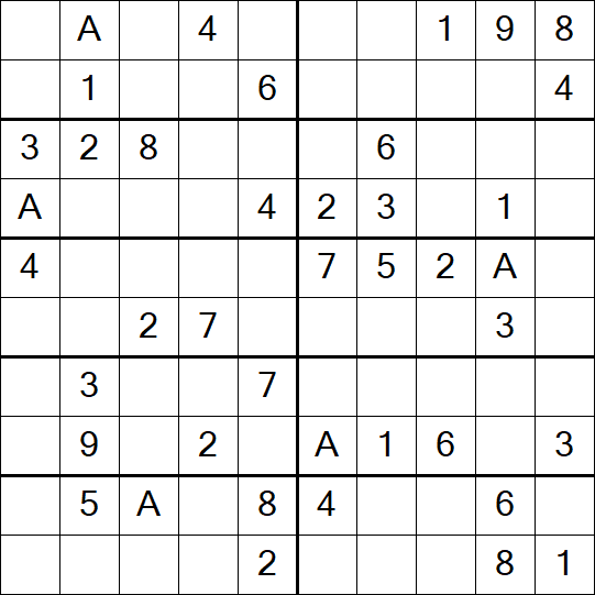 Sudoku 10x10 - Einfach