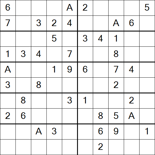 Sudoku 10x10 - Einfach