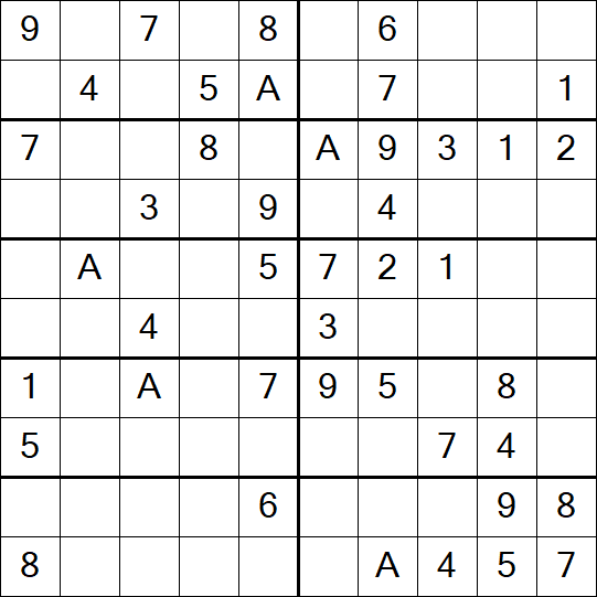 Sudoku 10x10 - Einfach