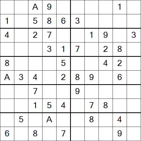 Sudoku 10x10 - Einfach