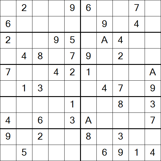 Sudoku 10x10 - Einfach