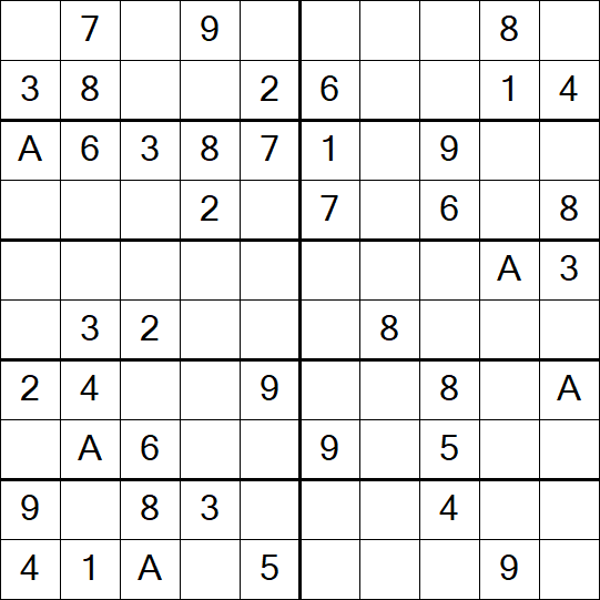 Sudoku 10x10 - Einfach