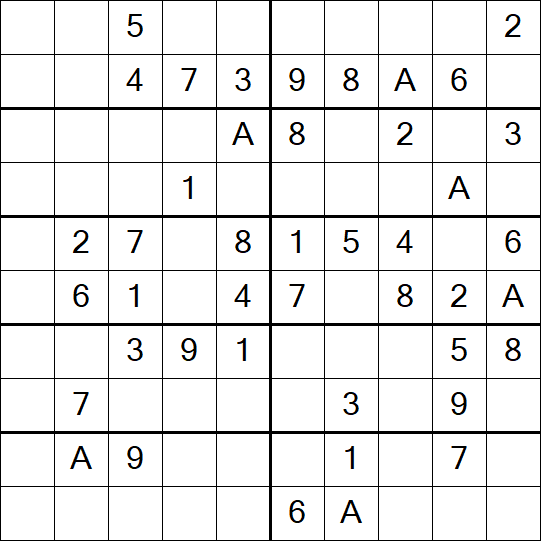 Sudoku 10x10 - Einfach