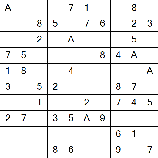 Sudoku 10x10 - Einfach