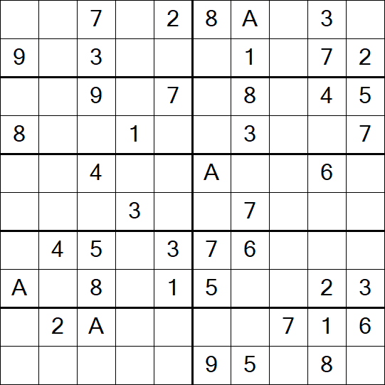 Sudoku 10x10 - Einfach