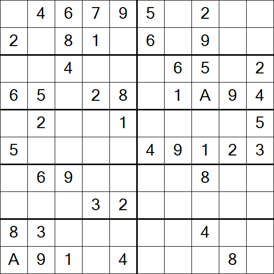 Sudoku 10x10 - Einfach