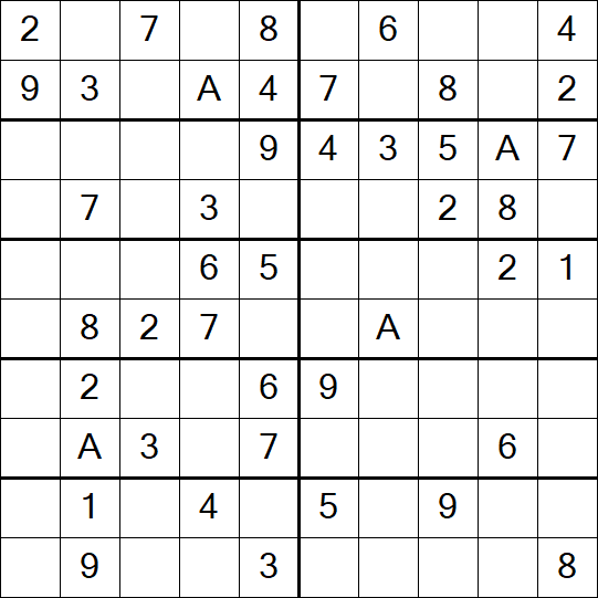 Sudoku 10x10 - Einfach