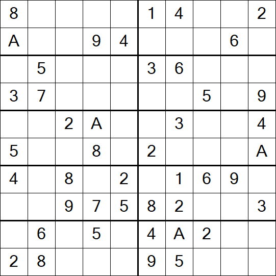 Sudoku 10x10 - Einfach