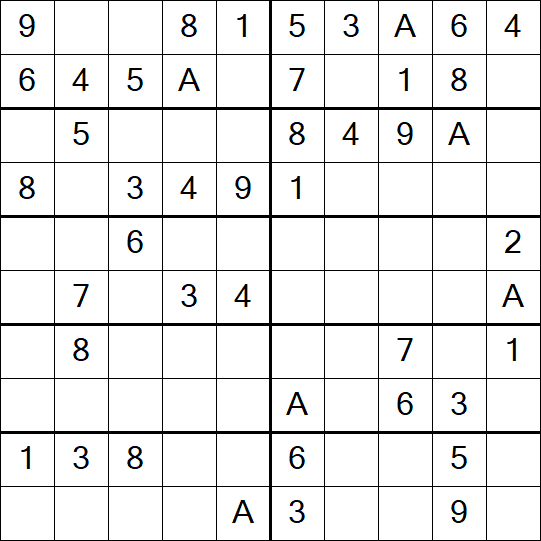 Sudoku 10x10 - Einfach