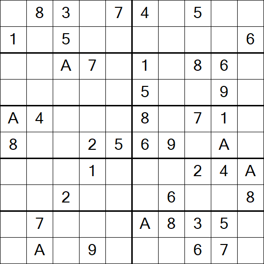 Sudoku 10x10 - Einfach