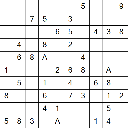 Sudoku 10x10 - Einfach