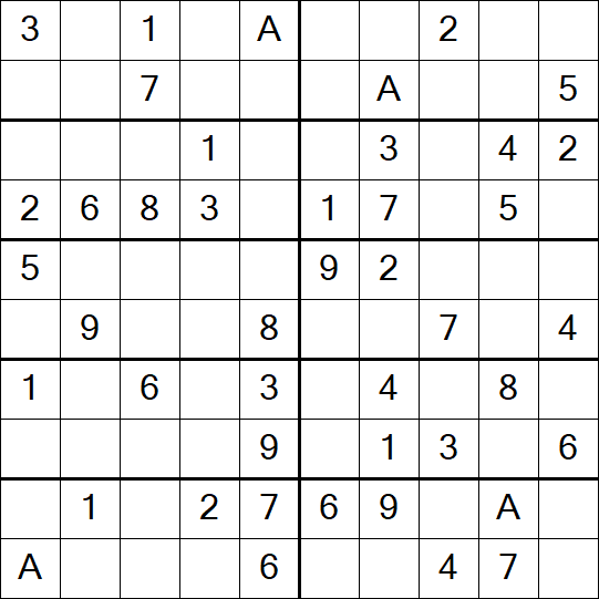 Sudoku 10x10 - Einfach