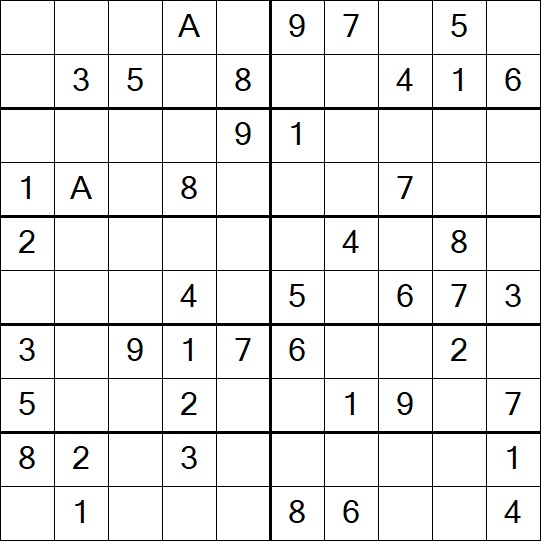 Sudoku 10x10 - Einfach