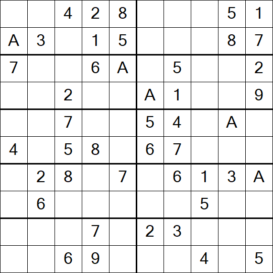 Sudoku 10x10 - Einfach