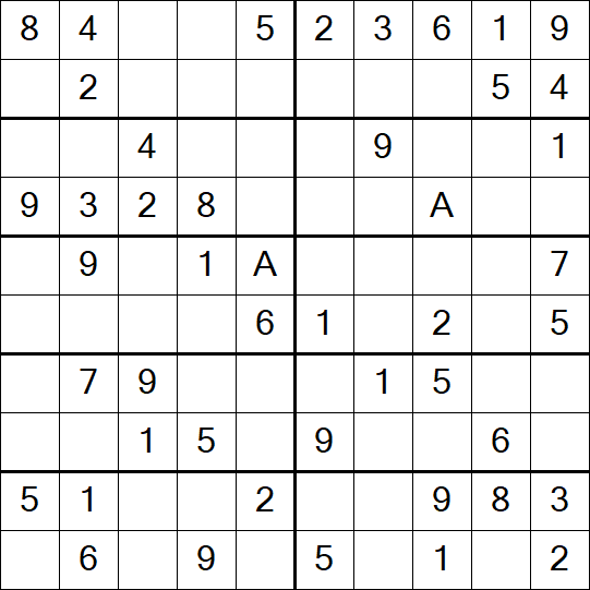Sudoku 10x10 - Einfach