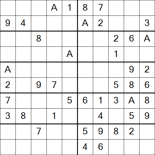 Sudoku 10x10 - Einfach