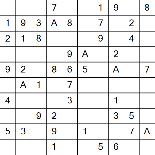 Sudoku 10x10 - Einfach