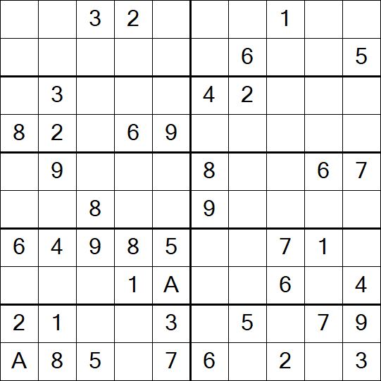Sudoku 10x10 - Einfach