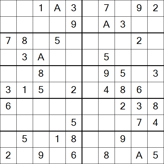 Sudoku 10x10 - Einfach
