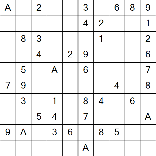 Sudoku 10x10 - Einfach