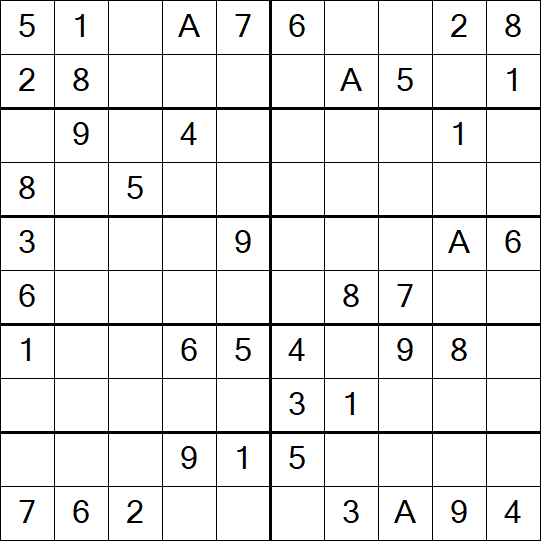 Sudoku 10x10 - Einfach