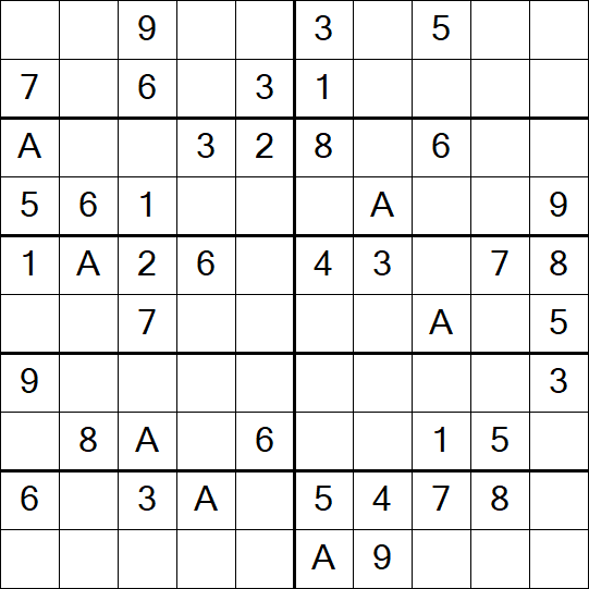Sudoku 10x10 - Einfach