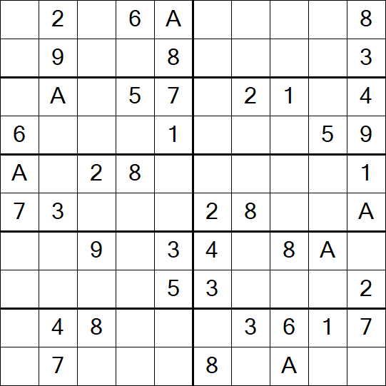 Sudoku 10x10 - Einfach