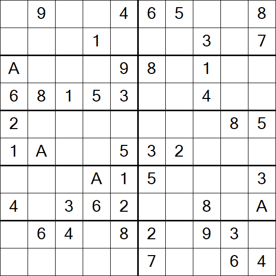 Sudoku 10x10 - Einfach