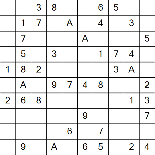 Sudoku 10x10 - Einfach