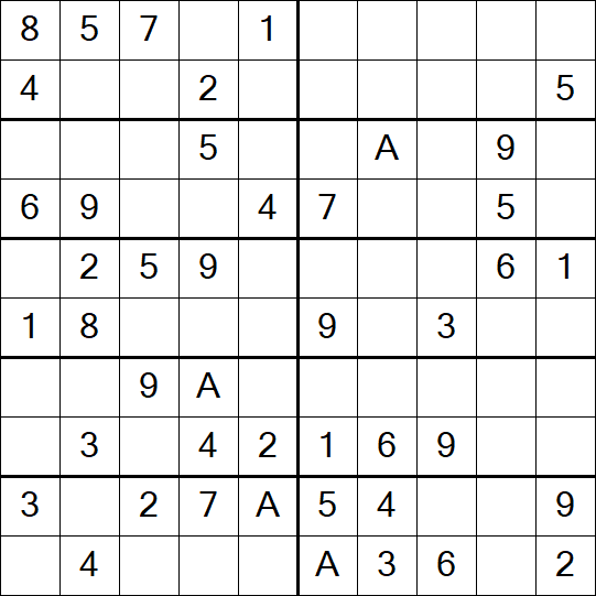 Sudoku 10x10 - Einfach