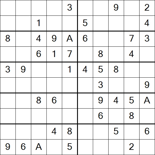 Sudoku 10x10 - Einfach