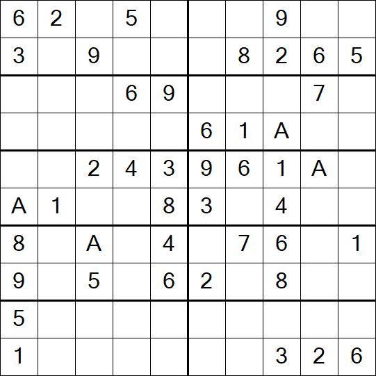 Sudoku 10x10 - Einfach