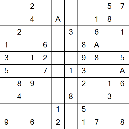 Sudoku 10x10 - Einfach