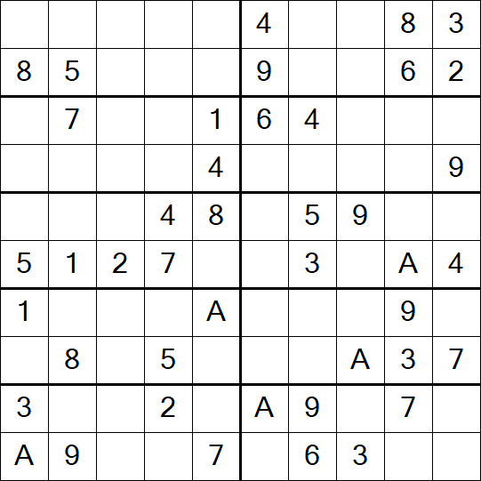 Sudoku 10x10 - Einfach
