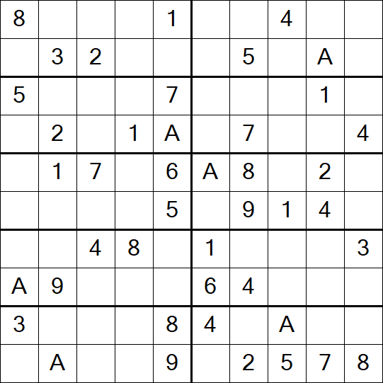 Sudoku 10x10 - Einfach
