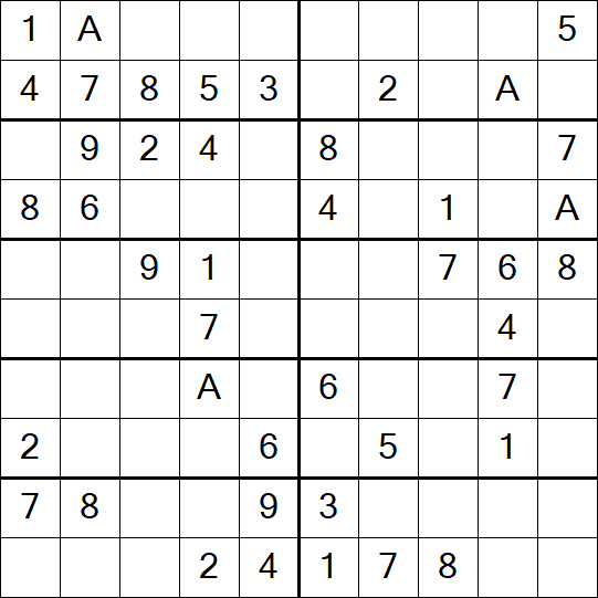 Sudoku 10x10 - Einfach