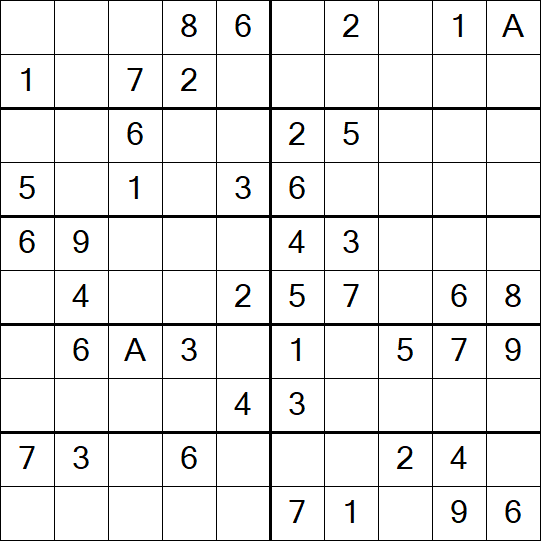 Sudoku 10x10 - Einfach