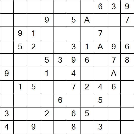 Sudoku 10x10 - Einfach