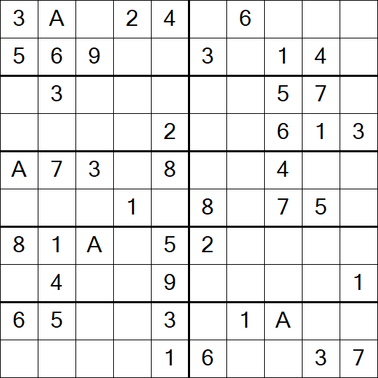 Sudoku 10x10 - Einfach
