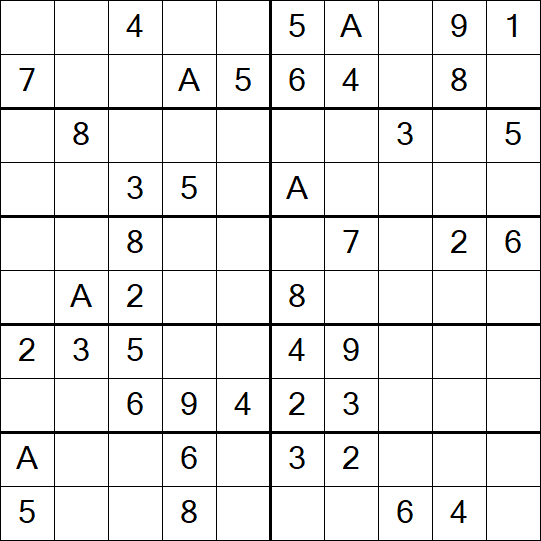 Sudoku 10x10 - Einfach