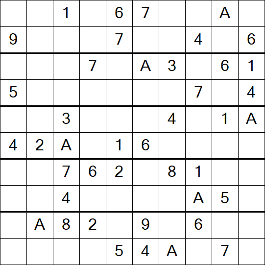 Sudoku 10x10 - Einfach