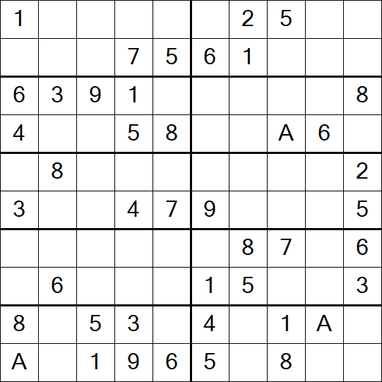 Sudoku 10x10 - Einfach