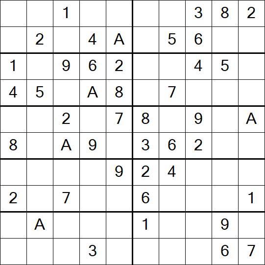 Sudoku 10x10 - Einfach
