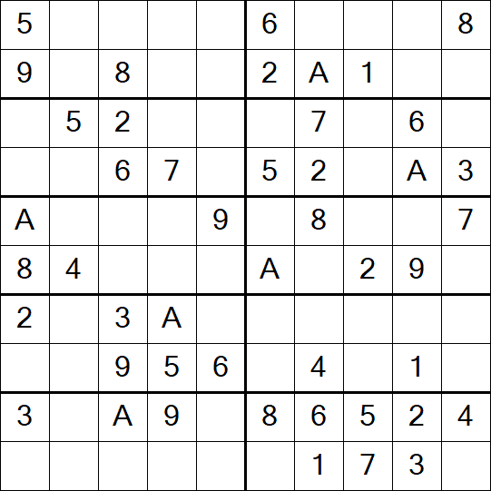 Sudoku 10x10 - Einfach