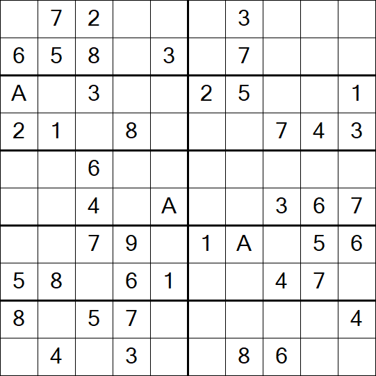 Sudoku 10x10 - Einfach