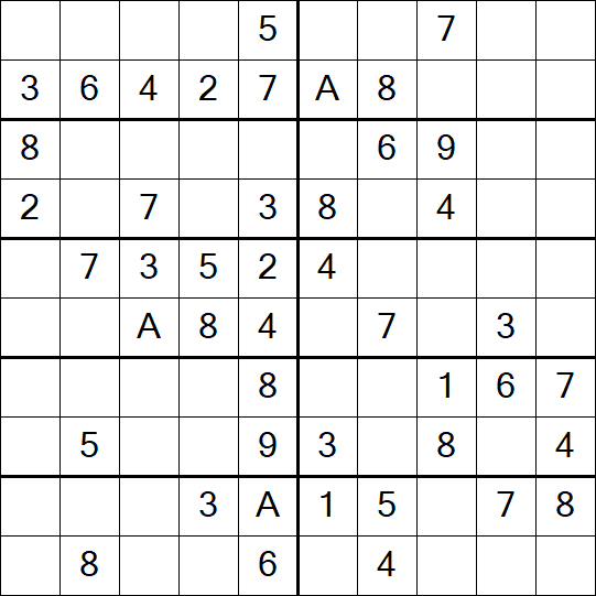 Sudoku 10x10 - Einfach