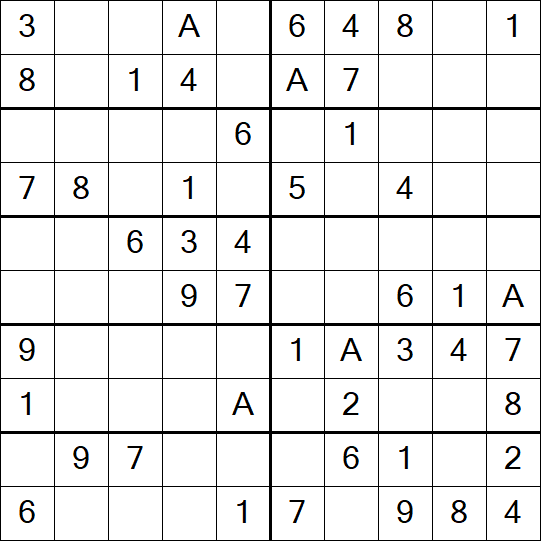 Sudoku 10x10 - Einfach