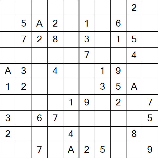 Sudoku 10x10 - Einfach