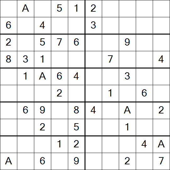 Sudoku 10x10 - Einfach