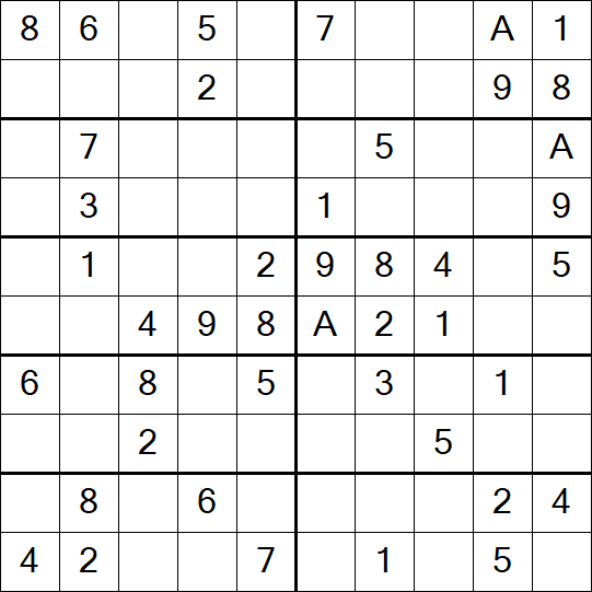 Sudoku 10x10 - Einfach
